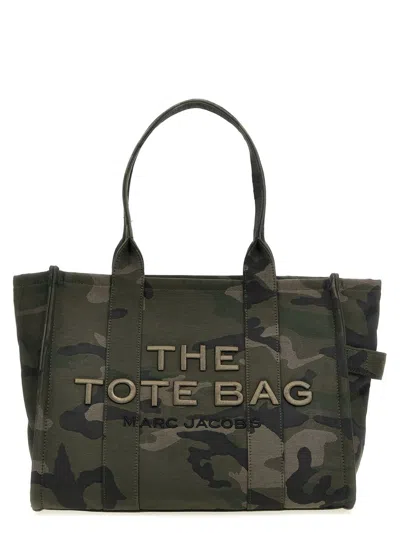 Marc Jacobs The Camo Jacquard Large Tote Shopping Bag In Green