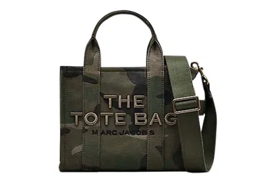 Pre-owned Marc Jacobs The Camo Jacquard Small Tote Bag Green