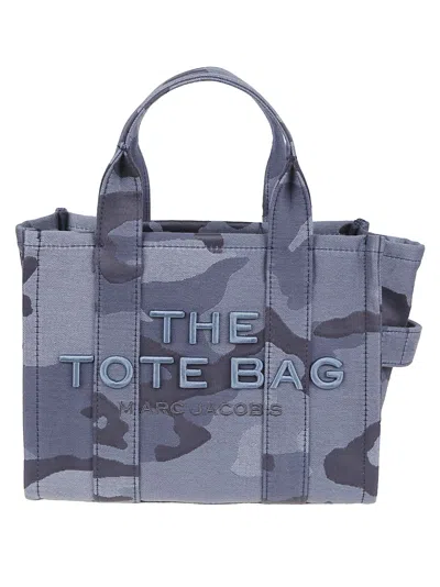 Marc Jacobs The Camo Jacquard Small Tote Handbag In Blue Multi