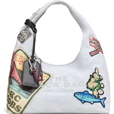 Marc Jacobs The Camp Patchwork Denim Sack Shoulder Bag In Multi