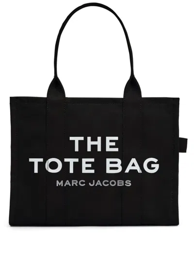 MARC JACOBS 'THE CANVAS GRANDE' BLACK COTTON TOTE BAG MARC JACOBS
