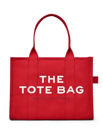 Marc Jacobs The Large Tote Cotton Bag In Red