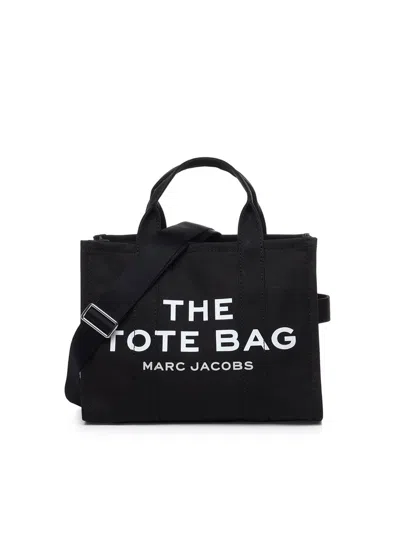 Marc Jacobs The Canvas Logo Printed Medium Tote Bag In Black