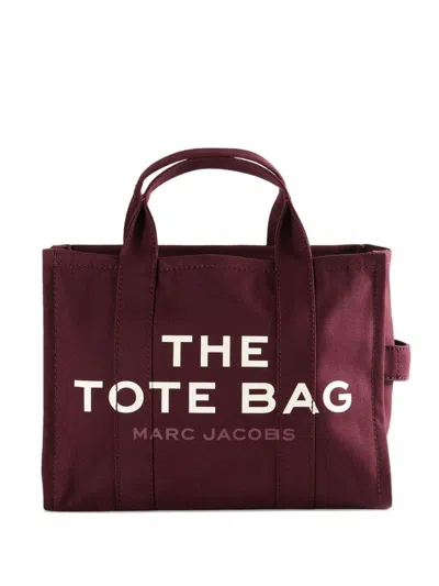 MARC JACOBS 'THE CANVAS MEDIUM TOTE BAG' IN BURGUNDY CANVAS MARC JACOBS