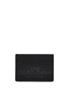Marc Jacobs Black Card-holder With Embossed Logo In Leather Woman In Black