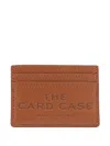 Marc Jacobs The Card Case Debossed-logo Wallet In Brown