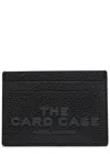 Marc Jacobs The Card Case Grained Leather Card Holder In Black
