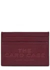 Marc Jacobs The Card Case Grained Leather Card Holder In Burgundy
