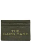 Marc Jacobs The Card Case Grained Leather Card Holder In Green
