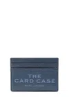Marc Jacobs The Card Case Leather Card Holder In Dark Blue