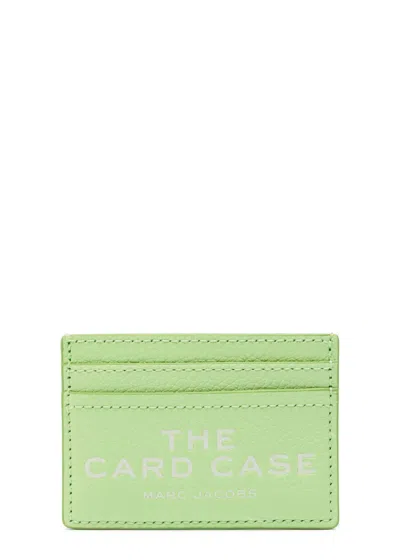 Marc Jacobs The Card Case Leather Card Holder In Green