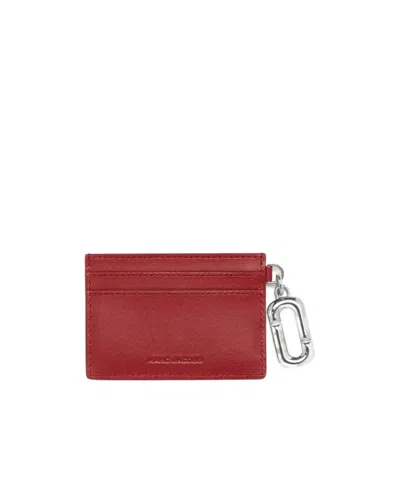 Marc Jacobs The Card Case Wallet In Crimson