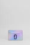 Marc Jacobs The Card Case Wallet In Multicolor Leather In Purple