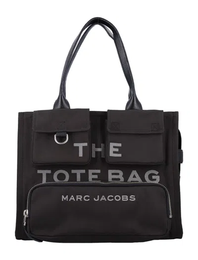 Marc Jacobs The Cargo Canvas Large Tote Bag In Black