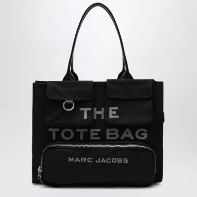 MARC JACOBS MARC JACOBS THE CARGO CANVAS LARGE TOTE BAG IN BLACK