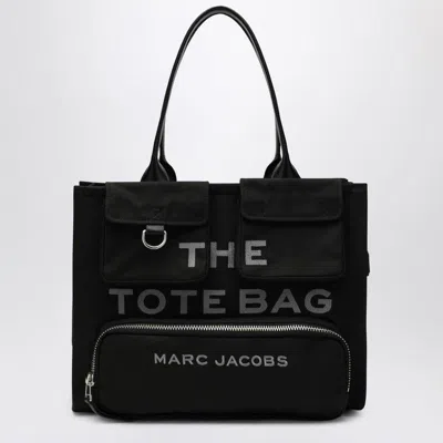 Marc Jacobs The Cargo Canvas Large Tote Bag In Black In Metallic