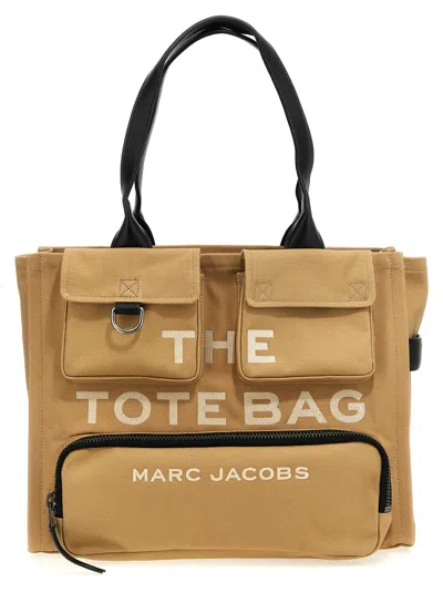 Marc Jacobs The Cargo Canvas Large Tote Shopping Bag In Sand