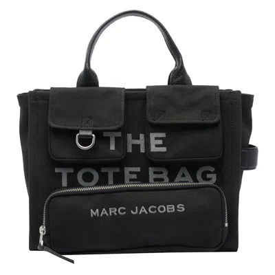Marc Jacobs The Cargo Canvas Medium Tote Bag In Black