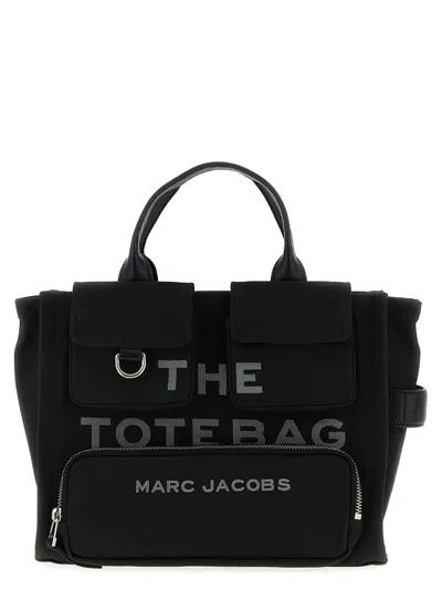 Marc Jacobs The Cargo Canvas Medium Tote Hand Bags Black