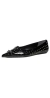 Marc Jacobs 'the Studs Kat' Bow Ballet Flats In Black