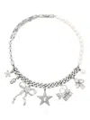 Marc Jacobs The Cats Out Of The Bag Necklace In Silver