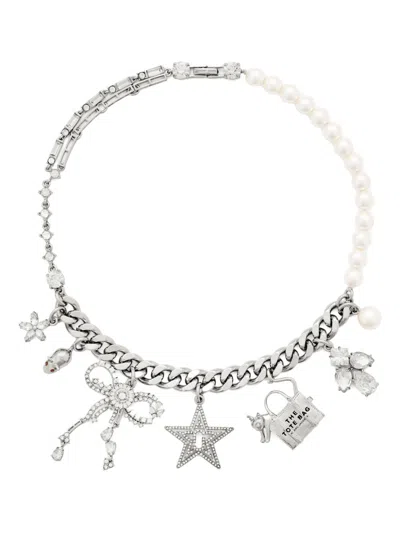 Marc Jacobs The Cats Out Of The Bag Necklace In 040 Silver