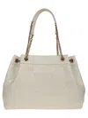 Marc Jacobs Large Chain Sack Bag In Fine Full-grain Leather In Cloud White