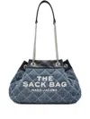 Marc Jacobs The Chain Sack Cotton Shoulder Bag In Blue