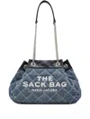 Marc Jacobs The Chain Sack Cotton Shoulder Bag In Blue