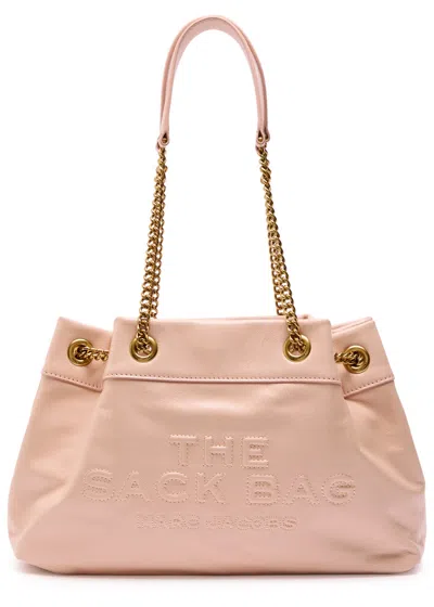 Marc Jacobs The Chain Sack Glossed Leather Tote In Pink