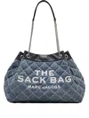 Marc Jacobs The Chain Sack Large Cotton Shoulder Bag In Blue