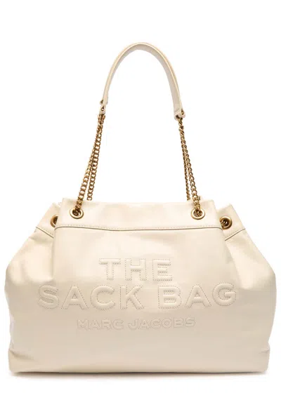 Marc Jacobs The Chain Sack Large Leather Tote In White