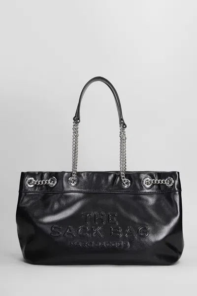 Marc Jacobs The Chain Sack Shoulder Bag In Black Leather
