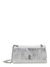 Marc Jacobs Womens The Dual Leather Wallet On Chain Silver In Metallic