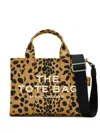 Marc Jacobs Animal Print Tote Bag With Shoulder Strap In Black