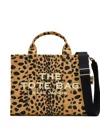 Marc Jacobs The Cheetah Canvas Medium Tote Bags In Brown