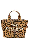 Marc Jacobs 'the Mediumtote Bag' Brown Handbag With All-over Leopard Print And Embroidered Logo