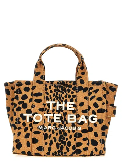 Marc Jacobs The Cheetah Canvas Small Tote Bag In Brown
