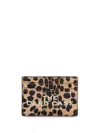 Marc Jacobs The Card Case Printed Leather Card Holder In Animal Print