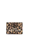 Marc Jacobs The Card Case Printed Leather Card Holder In Animal Print