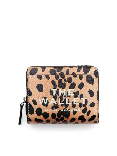 Marc Jacobs The Cheetah Leather Mini Compact Wallet In Multicolor