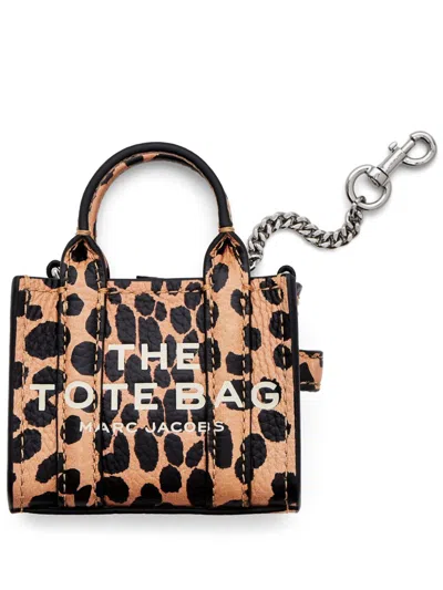 Marc Jacobs The Cheetah Nano Tote Bag Charm In Brown