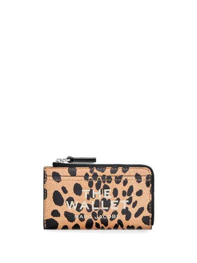 Marc Jacobs The Cheetah Printed Top Zip Multi Wallet In Black