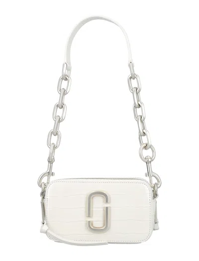 Marc Jacobs The Chic Croc-embossed Snapshot Handbag For The Fashion-forward Woman In White