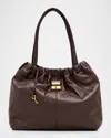 Marc Jacobs The Christina Leather Tote Bag In Brown