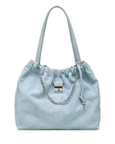 Marc Jacobs The Christina Suede Tote In Blue