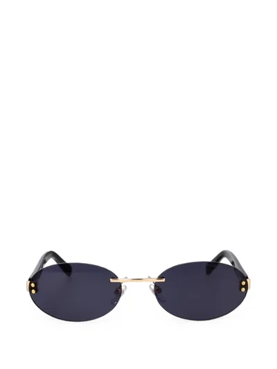 Marc Jacobs The Classic Logo Oval-frame Sunglasses In Black