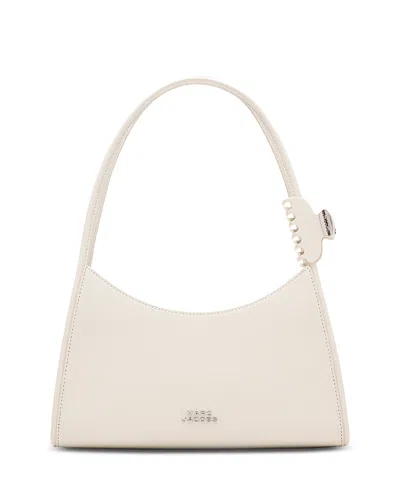 Marc Jacobs The Glam Claw Clip Cotton White Leather Cross-body Bag Siz In Neutral