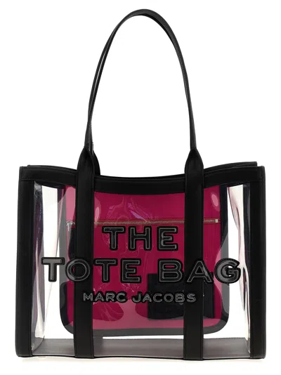 Marc Jacobs The Clear Medium Tote Bag In Black