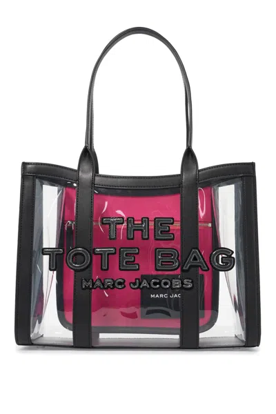 Marc Jacobs The Clear Medium Tote Bag In Nero